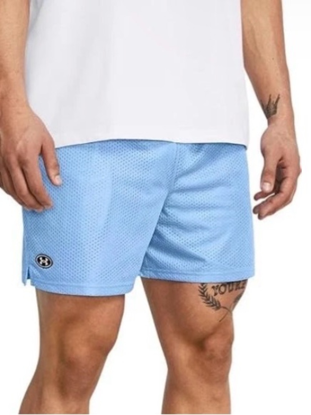 Under Armour Men’s Light Blue Icon Athletic Mesh Training Shorts. Sz XL